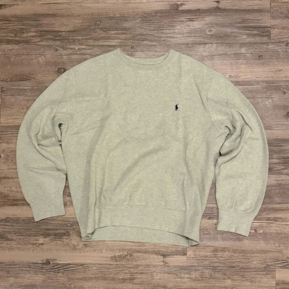 Vintage 1990s Polo Ralph Lauren Double V-Stitch Heavy Crewneck Sweatshirt Size L